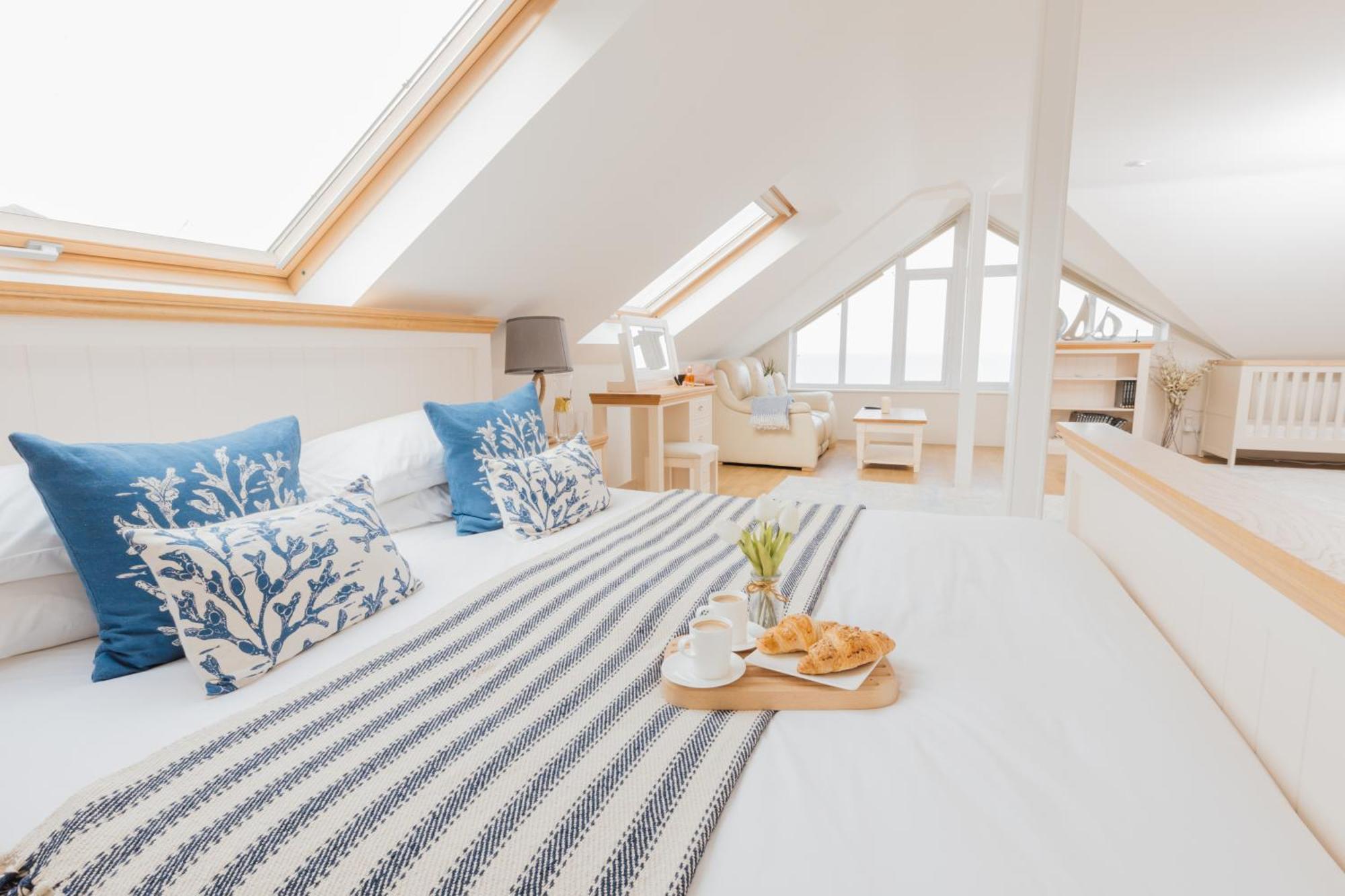Carbis Bay - Luxury 3 Bed Penthouse Apartment With Sea Views Parking Sauna Balcony ภายนอก รูปภาพ